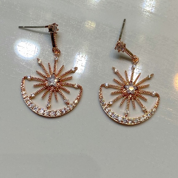 🎉Bohemian Solar Moon Crystal Earrings - Picture 2 of 3